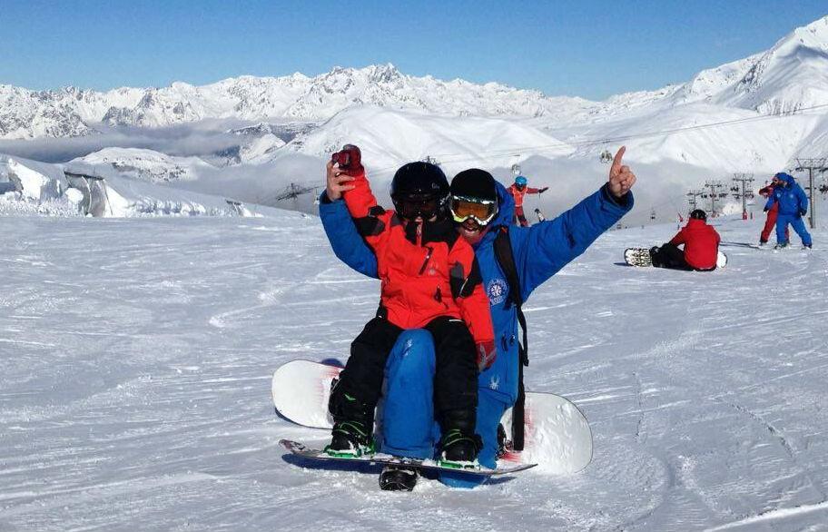 snowboard lessons baby snow