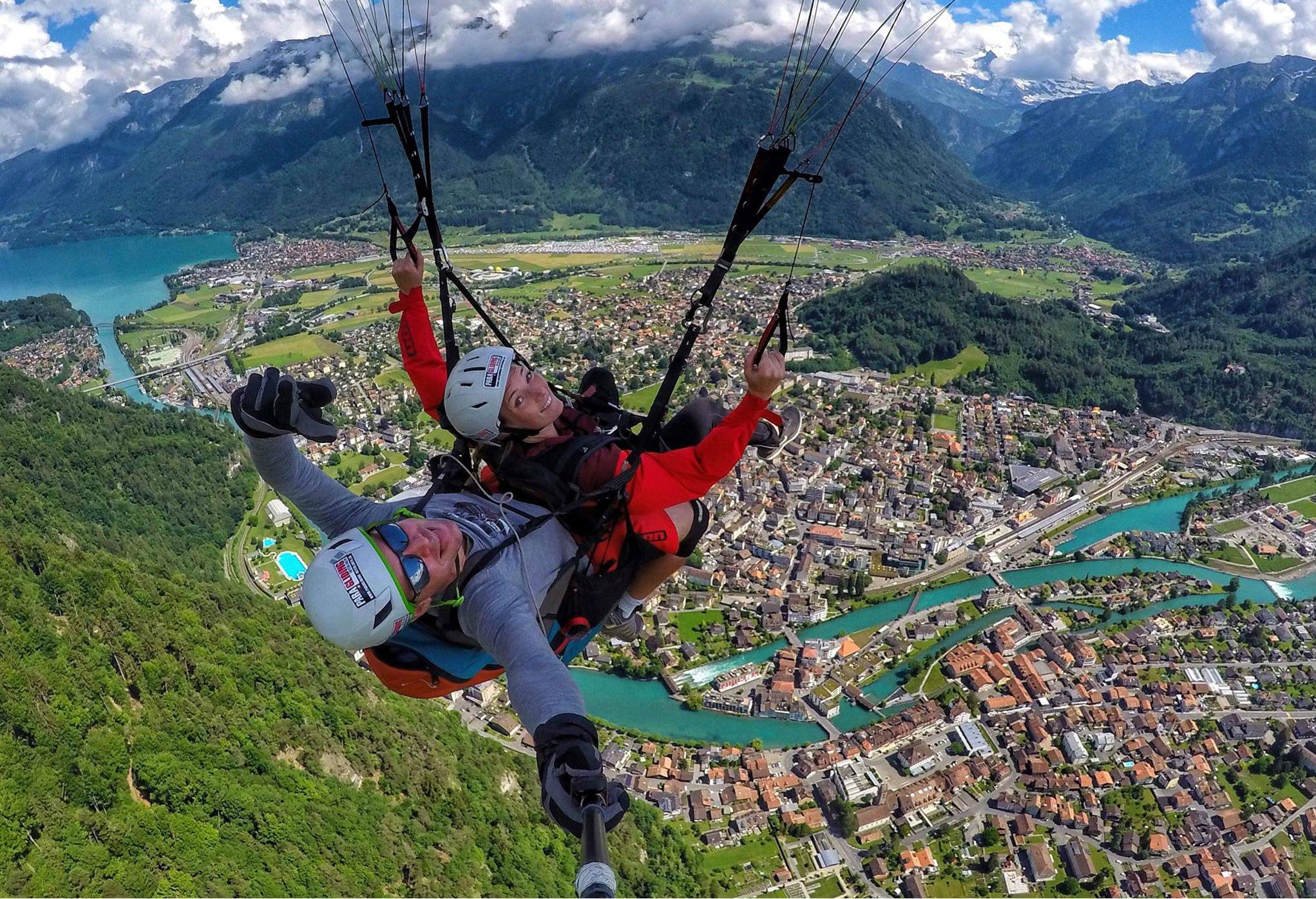 tandem paragliding big blue